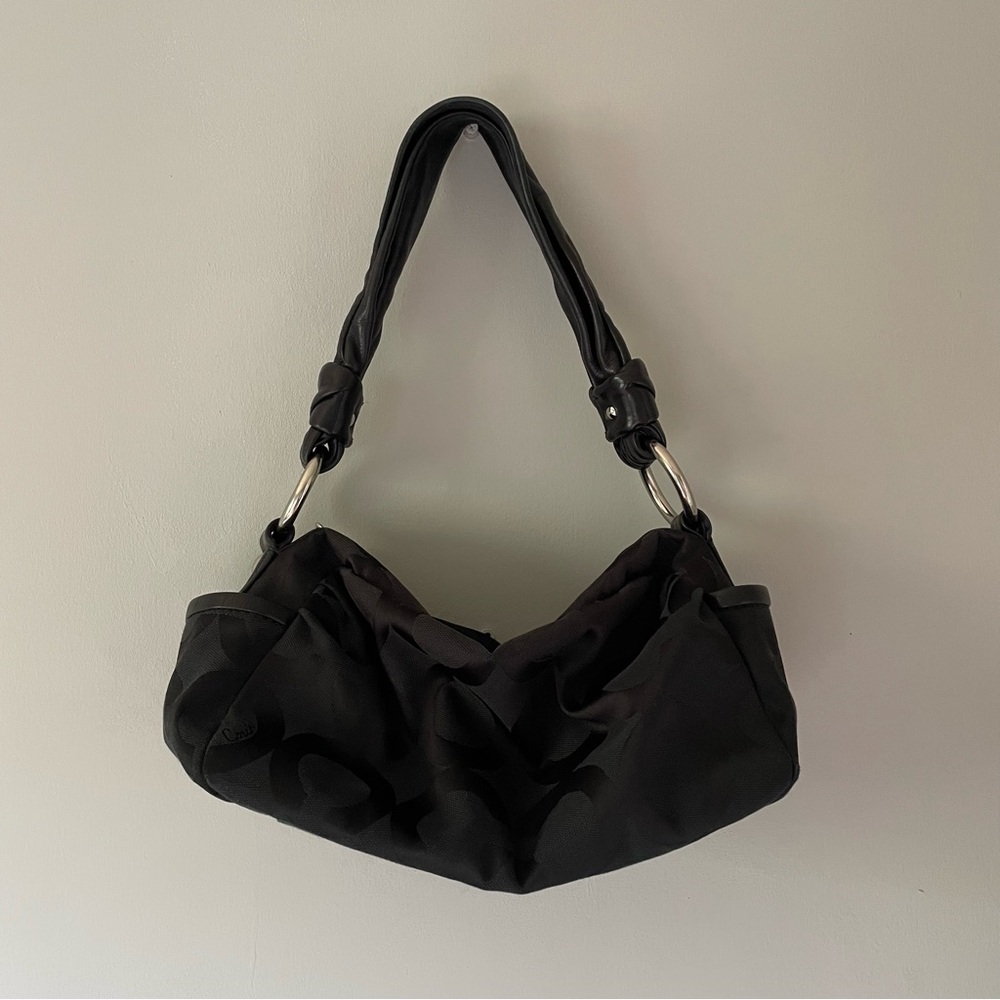 Vintage Black Coach Shoulder Bag